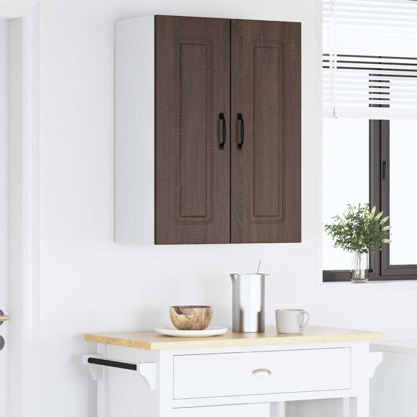 vidaXL Kitchen Cabinet Kalmar 2 pcs Brown Oak 30 x 31 x 80 cm