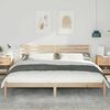 vidaXL Bed Frame with Headboard Brown 200 x 210 cm Solid Pine Wood