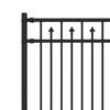 vidaXL Spike Fence Black 200 x 110 cm Powder-Coated Steel