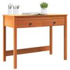 vidaXL Desk with Drawer Max Brown 100 x 50 x 78 cm Solid Pine Wood