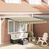 vidaXL Retractable Awning Manual Green and yellow 300 x 250 cm Fabric