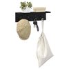 vidaXL Wall-Mounted Coat Rack Black Oak 40 x 10.5 x 10.5 cm