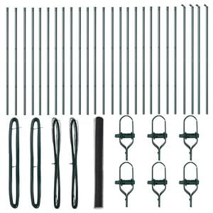 vidaXL Hexagonal Fence Ground Fix 50 x 1.6 m PVC-Coated Steel Grey