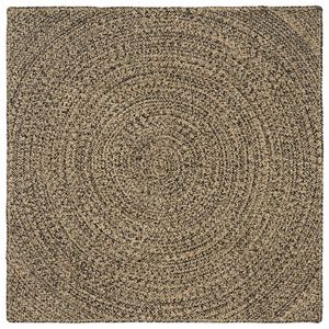 vidaXL Area Rug Natural and Black 120 x 120 cm Jute