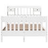 vidaXL Bed Frame without Mattress White 140x190 cm Solid Wood Pine