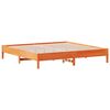 vidaXL Bed Frame without Mattress Wax Brown 180x200 cm Super King Solid Wood Pine