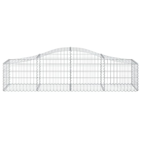 vidaXL Arched Gabion Baskets 50 pcs 200x50x40/60 cm Galvanised Iron
