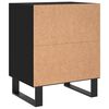 vidaXL Bedside Cabinet Black 40x30x50 cm Engineered Wood