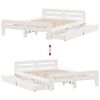 vidaXL Bed frame without Mattress White 140x190 cm Solid Wood Pine
