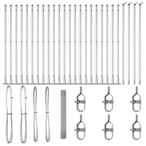 vidaXL Fence Post Silver 50 x 1.2 m (19 x 19 mm mesh) Steel