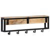 vidaXL Coat Rack 87x10x27 cm Solid Rough Wood Mango