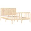 vidaXL Bed Frame without Mattress Double Solid Wood Pine