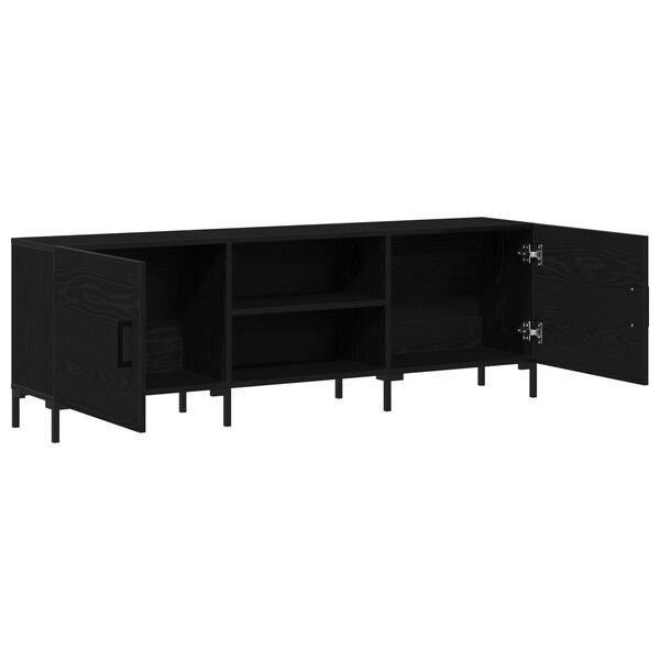 vidaXL TV Cabinet Set Black Oak 150 x 30 x 50 cm Engineered Wood