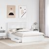 vidaXL Storage Bed with Headboard White 140 x 200 cm Engineered Wood