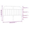 vidaXL Metal Headboard Black 135 cm