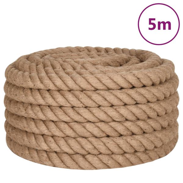 vidaXL Jute Rope 5 m Long 40 mm Thick