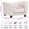 vidaXL Dog Sofa Cream 69x49x40 cm Plush and Faux Leather