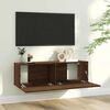 vidaXL TV Wall Cabinet Brown Oak 100x30x30 cm Engineered Wood