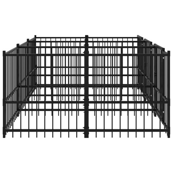 vidaXL Outdoor Dog Kennel Steel 5.63 m&sup2;