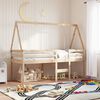 vidaXL High Sleeper Bed without Mattress 90x200 cm Solid Wood Pine