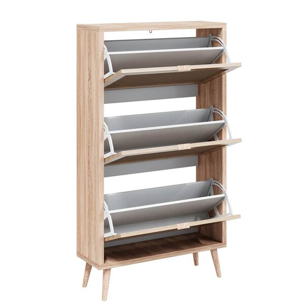 Finori Shoe Cabinet Bali 49A Sonoma Oak and Cane Print