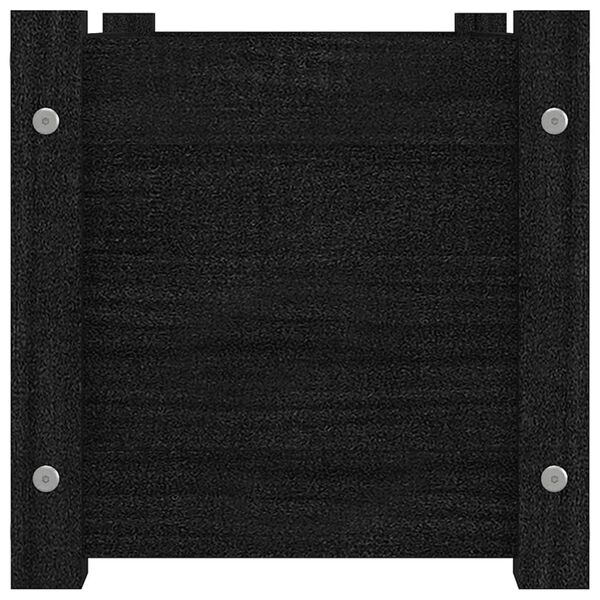 vidaXL Garden Planter Black 60x31x31 cm Solid Pinewood