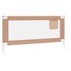 vidaXL Toddler Safety Bed Rail Taupe 180x25 cm Fabric