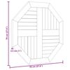 vidaXL Table Top 70x70x2.5 cm Octagonal Solid Wood Teak