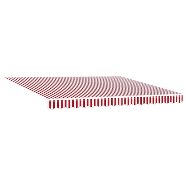 vidaXL Retractable Awning Red and White 400 x 300 cm Fabric and Metal