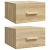 vidaXL Wall-mounted Bedside Cabinets 2 pcs Sonoma Oak 35x35x20 cm