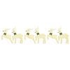 vidaXL LED Reindeers 6 pcs Gold Fabric
