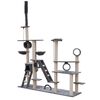 vidaXL Cat Tree Deluxe 230-260 cm Grey Plush