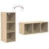 vidaXL Hanging Cabinet Sonoma Oak 30 x 29.5 x 80 cm Engineered Wood