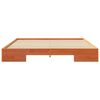 vidaXL Floor Bed Frame with Storage Brown 180 x 200 cm Solid pine wood