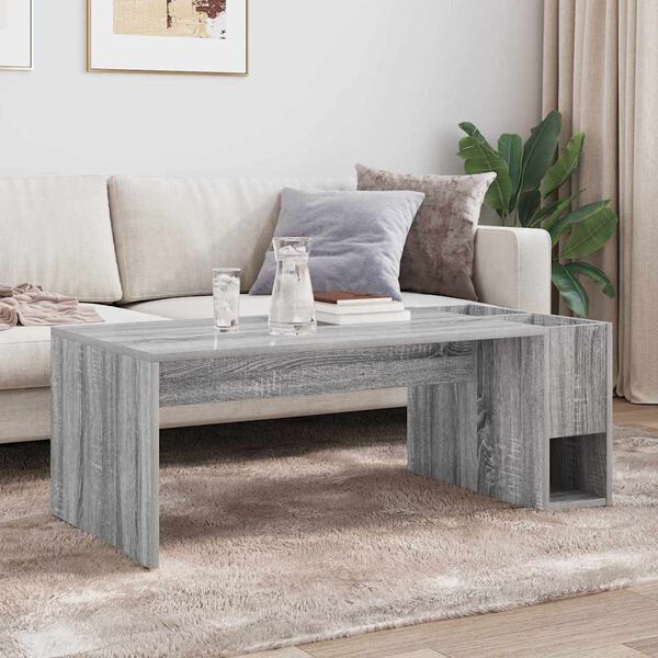 vidaXL Coffee Table Grey Sonoma 101.5 x 50 x 37 cm Engineered Wood