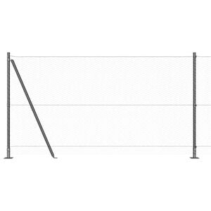 vidaXL Welded Wire Fence with Concrete Base 25 x 1.2 m (W x H)