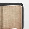 vidaXL Headboard with Headboard Black 160 x 55 x 3 cm Rattan