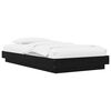 vidaXL Floor Bed Frame Black Oak 80 x 210 cm Engineered Wood