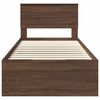 vidaXL Bed Frame with Headboard Brown Oak 80 x 200 cm Engineered Wood