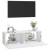 vidaXL Wall TV Cabinets 2 pcs White 100x30x30 cm Engineered Wood