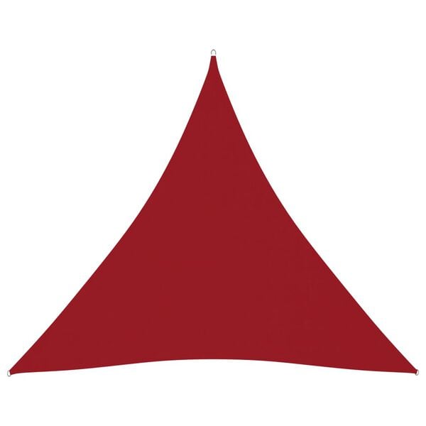 vidaXL Sunshade Sail Oxford Fabric Triangular 4x4x4 m Red