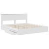 vidaXL Storage Bed with Headboard White 180 x 200 cm Engineered Wood