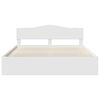 vidaXL Bed Frame with Headboard White 200 x 200 cm Solid Pine Wood