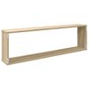 vidaXL Wall Cube Shelf 4 pcs Sonoma Oak 100x15x30 cm Engineered Wood