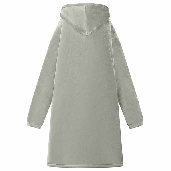 vidaXL Blanket Hoodie Grey S Fleece and Flannel