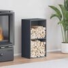 vidaXL Firewood Rack Anthracite 40x30x75 cm Cold-rolled steel