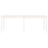 vidaXL Garden Table White 203.5x100x76 cm Solid Wood Pine