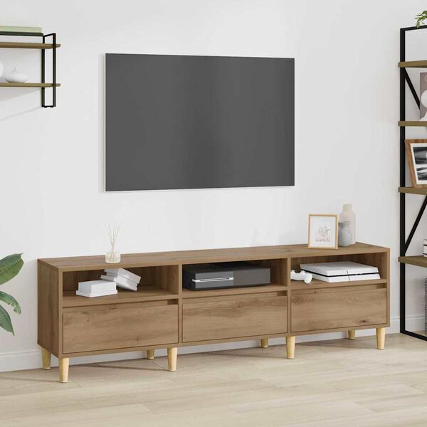vidaXL TV Cabinet Artisan Oak 150 x 30 x 45 cm Engineered Wood