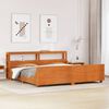 vidaXL Bed Frame without Mattress Wax Brown 180x200 cm Super King Solid Wood Pine
