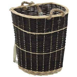 vidaXL Firewood Backpack with Carrying Belts 57x51x69 cm Natural Willow